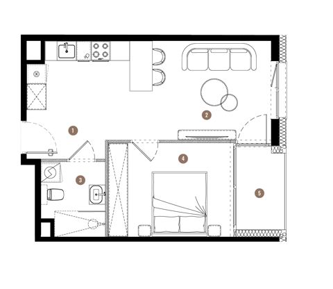 Plan 2 pok. 39m²