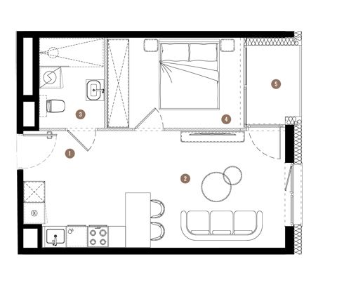 Plan 2 pok. 38m²