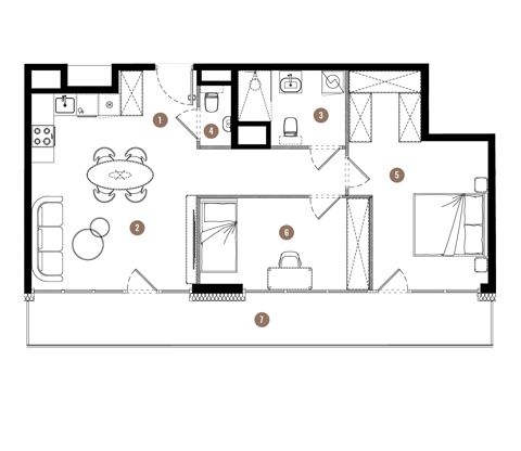 Plan 3 pok. 63m²