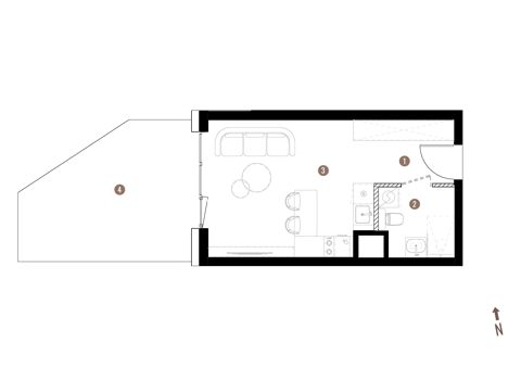 Plan 1 pok. 27m²