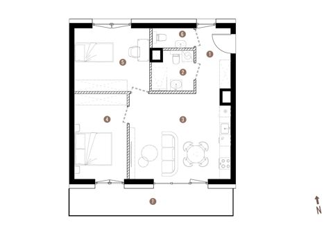 Plan 3 pok. 60m²
