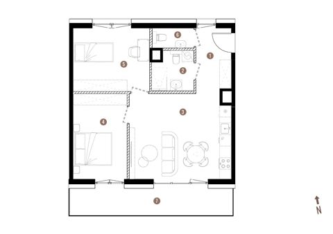 Plan 3 pok. 60m²