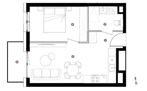 Plan 2 pok. 39m²
