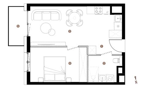 Plan 2 pok. 40m²
