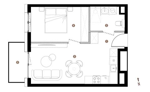 Plan 2 pok. 39m²