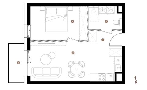 Plan 2 pok. 40m²