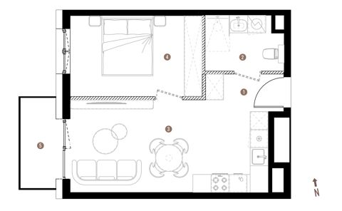 Plan 2 pok. 39m²