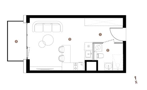 Plan 1 pok. 27m²