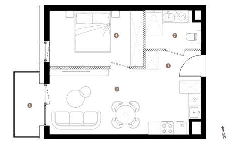 Plan 2 pok. 40m²