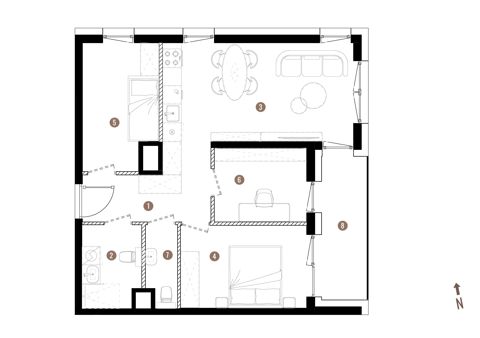 Plan 4 pok. 62m²