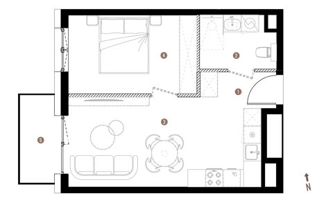 Plan 2 pok. 39m²