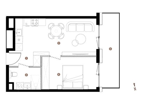 Plan 2 pok. 39m²