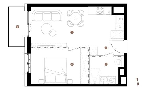 Plan 2 pok. 40m²