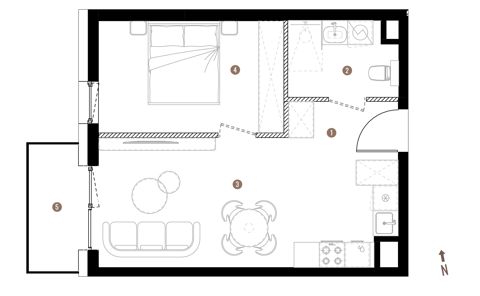 Plan 2 pok. 40m²