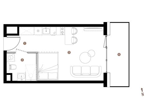 Plan 1 pok. 27m²