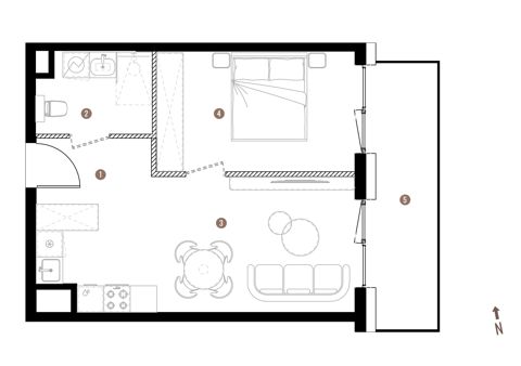 Plan 2 pok. 41m²