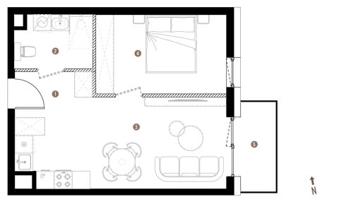 Plan 2 pok. 40m²