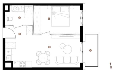 Plan 2 pok. 40m²