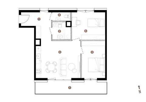 Plan 3 pok. 63m²