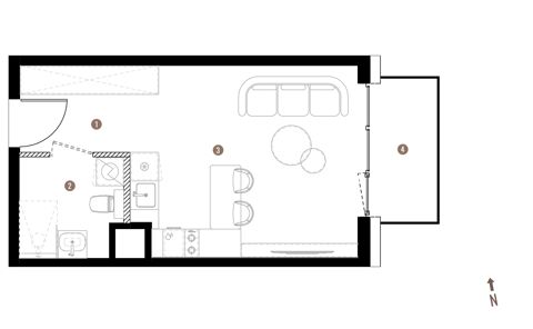 Plan 1 pok. 28m²