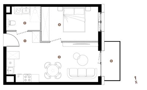 Plan 2 pok. 40m²