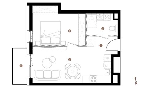 Plan 2 pok. 41m²