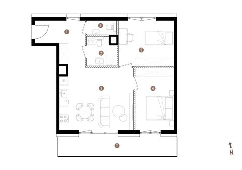 Plan 3 pok. 63m²