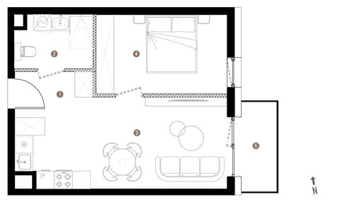 Plan 2 pok. 40m²