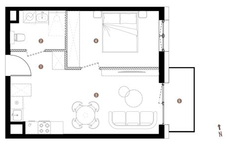 Plan 2 pok. 40m²