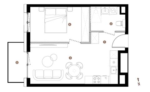 Plan 2 pok. 40m²