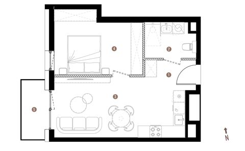 Plan 2 pok. 41m²