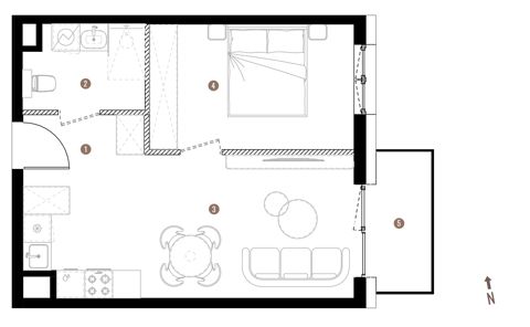 Plan 2 pok. 40m²