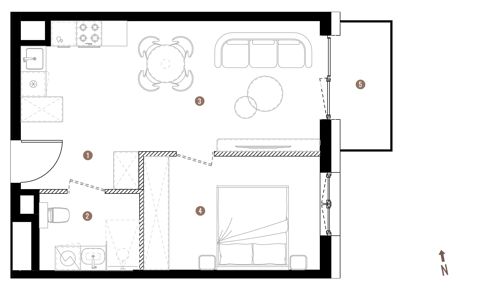 Plan 2 pok. 40m²