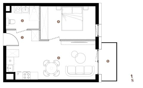 Plan 2 pok. 40m²
