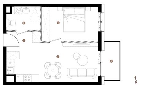 Plan 2 pok. 40m²