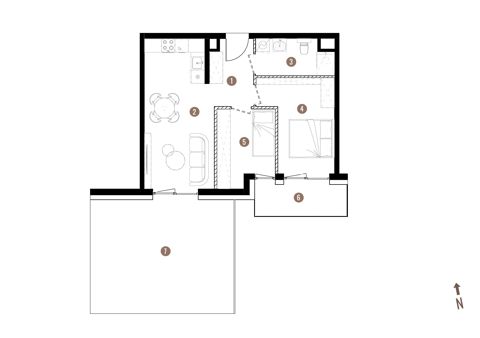Plan 3 pok. 50m²