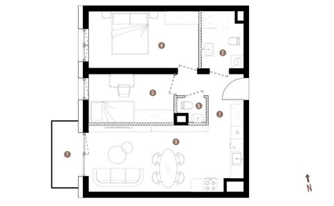 Plan 3 pok. 54m²