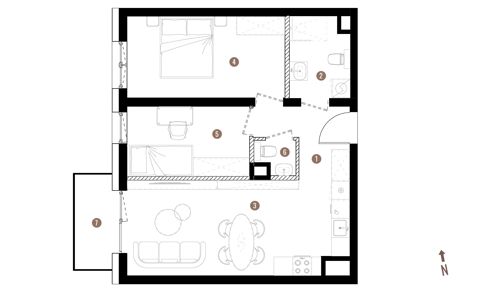 Plan 3 pok. 54m²
