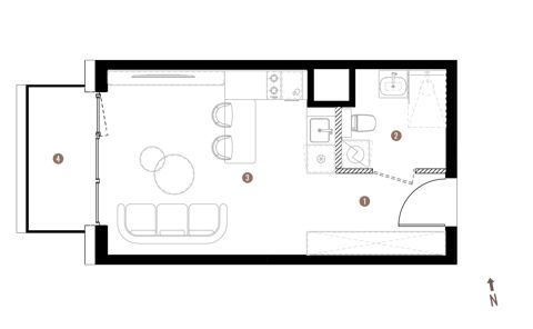 Plan 1 pok. 27m²