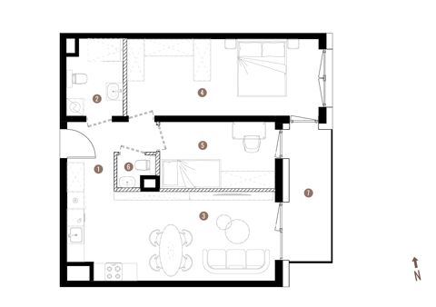 Plan 3 pok. 60m²