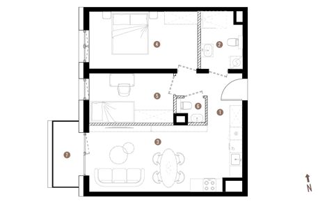 Plan 3 pok. 55m²