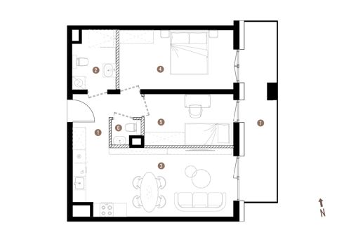 Plan 3 pok. 56m²