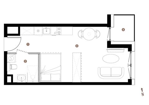 Plan 1 pok. 31m²