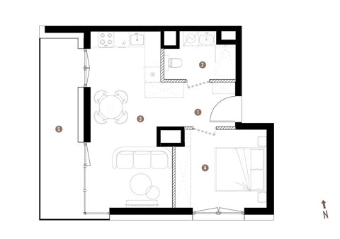 Plan 2 pok. 39m²