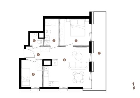 Plan 3 pok. 51m²