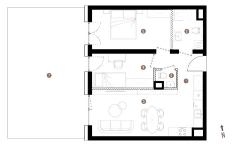 Plan 3 pok. 55m²