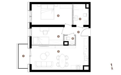 Plan 3 pok. 55m²