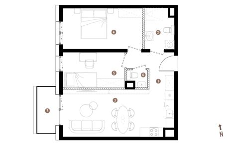 Plan 3 pok. 56m²