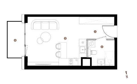 Plan 1 pok. 29m²