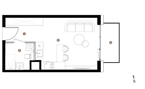 Plan 1 pok. 28m²